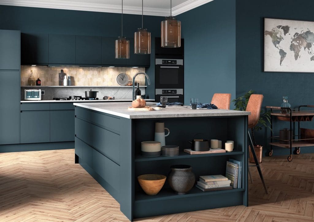 Strada Matte Marine Kitchen 1 | Atelier Kuchen, Wimbledon