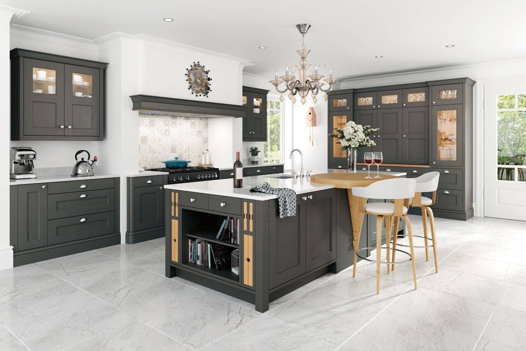 Wakefield Lava Shaker Kitchen With Island | Atelier Kuchen, Wimbledon