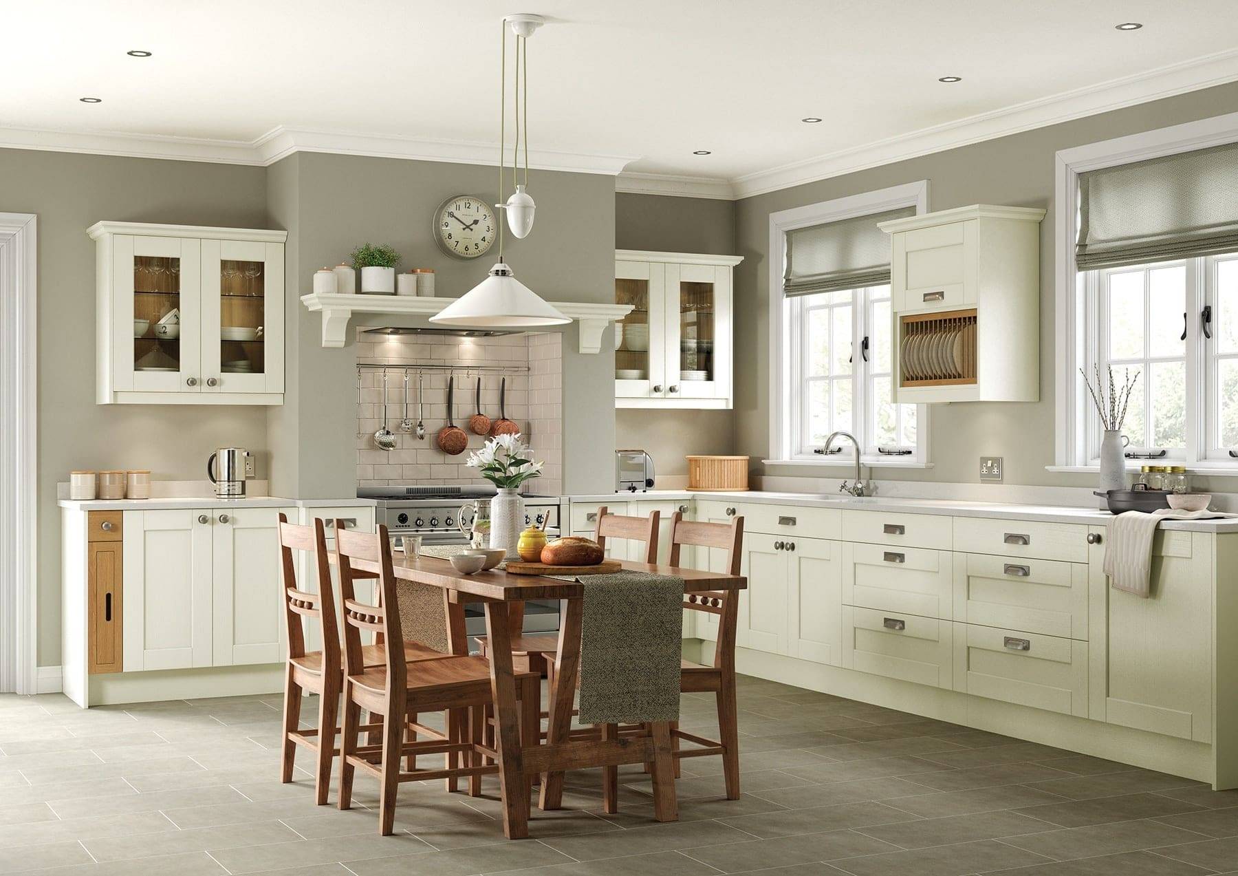 Kensington Ivory L Shaped Kitchen | Atelier Kuchen, Wimbledon