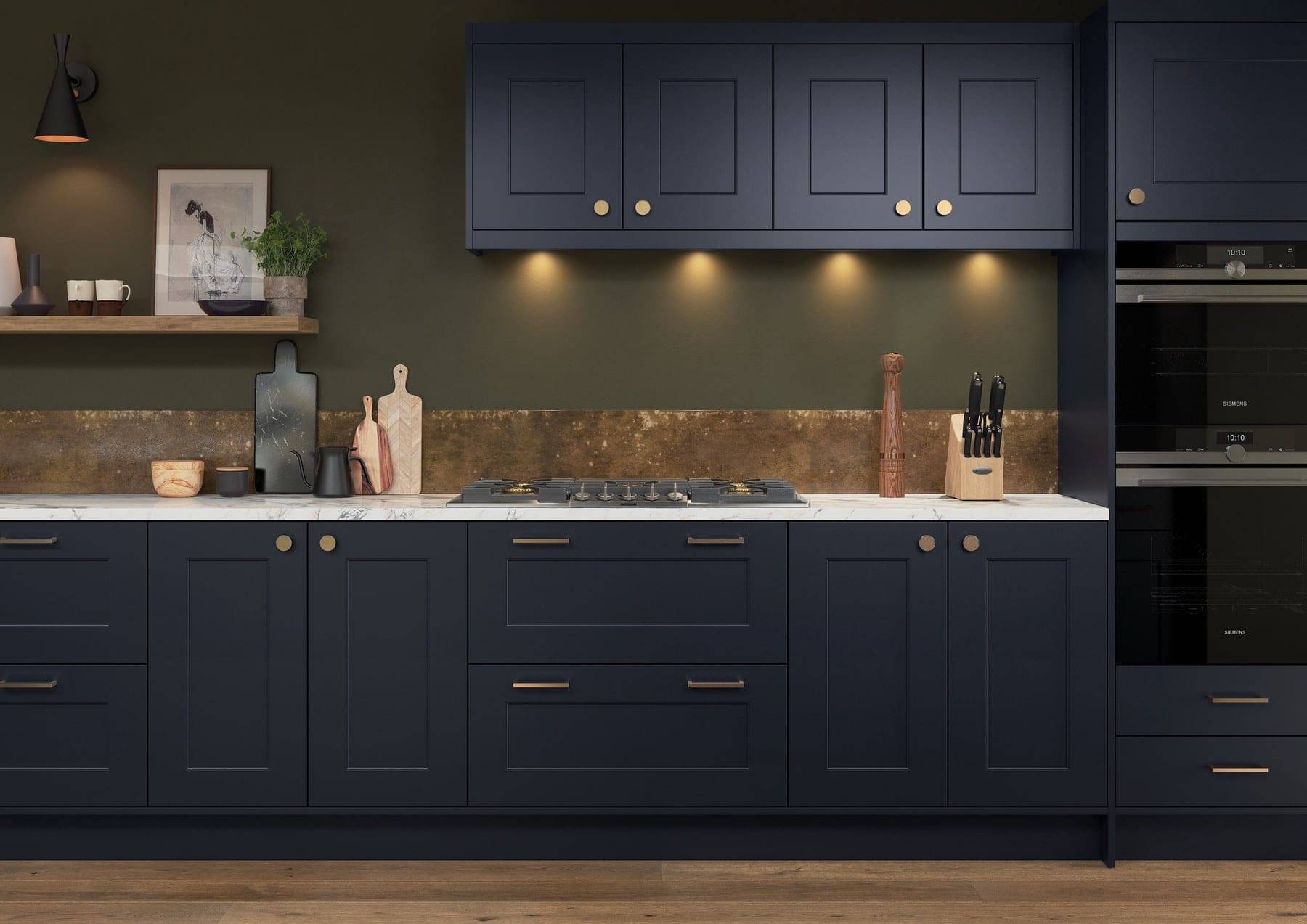 Florence Slate Blue Shaker Kitchen | Atelier Kuchen, Wimbledon