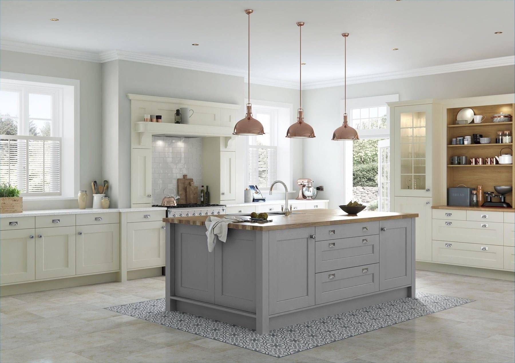 Wakefield Mussel And Dust Grey Shaker Kitchen | Atelier Kuchen, Wimbledon