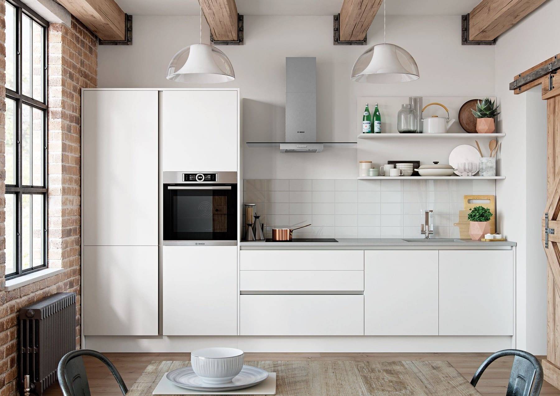 Zola Soft Matte White Compact Kitchen | Atelier Kuchen, Wimbledon