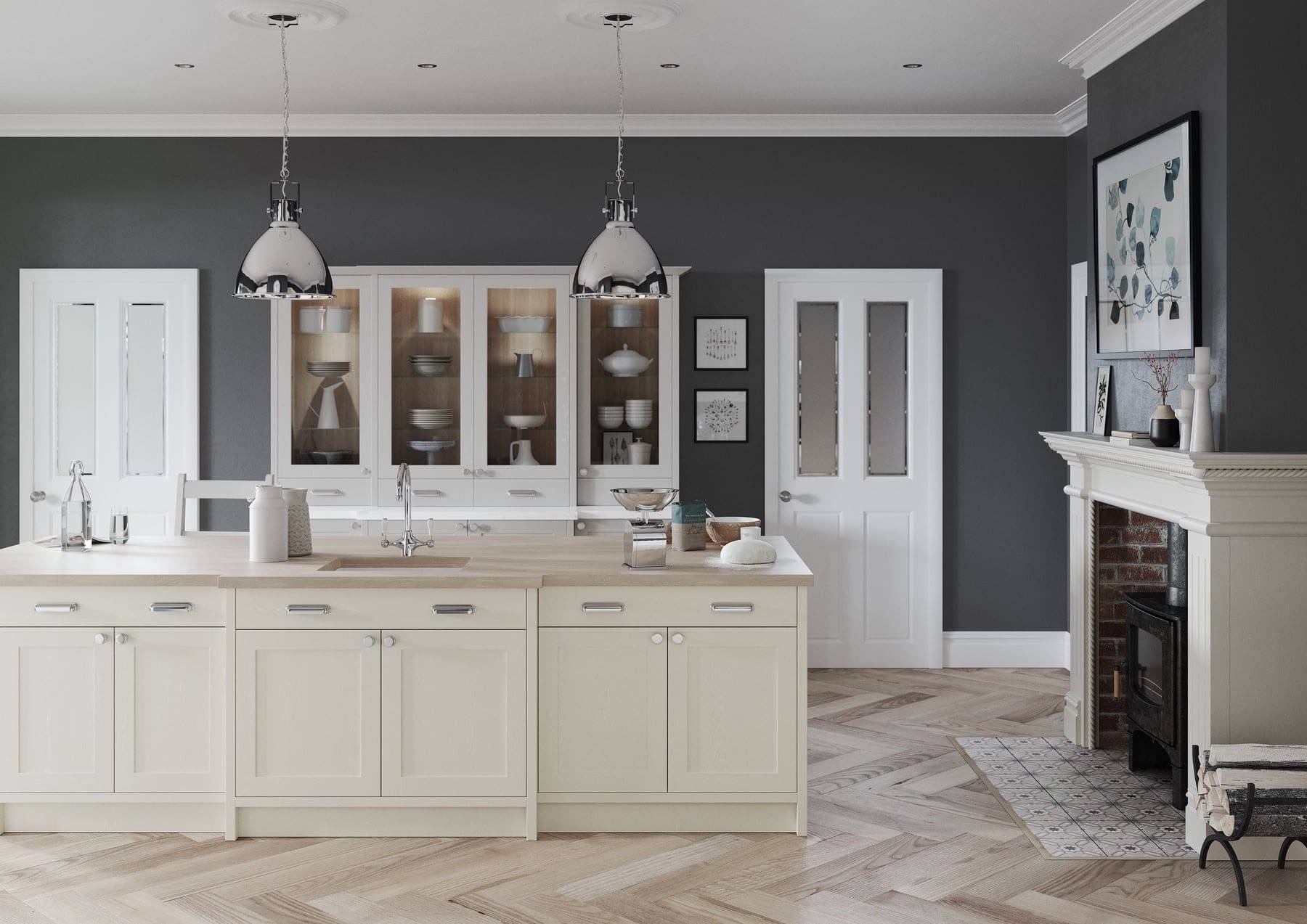 Aldana Ivory And Stone Shaker Kitchen | Atelier Kuchen, Wimbledon