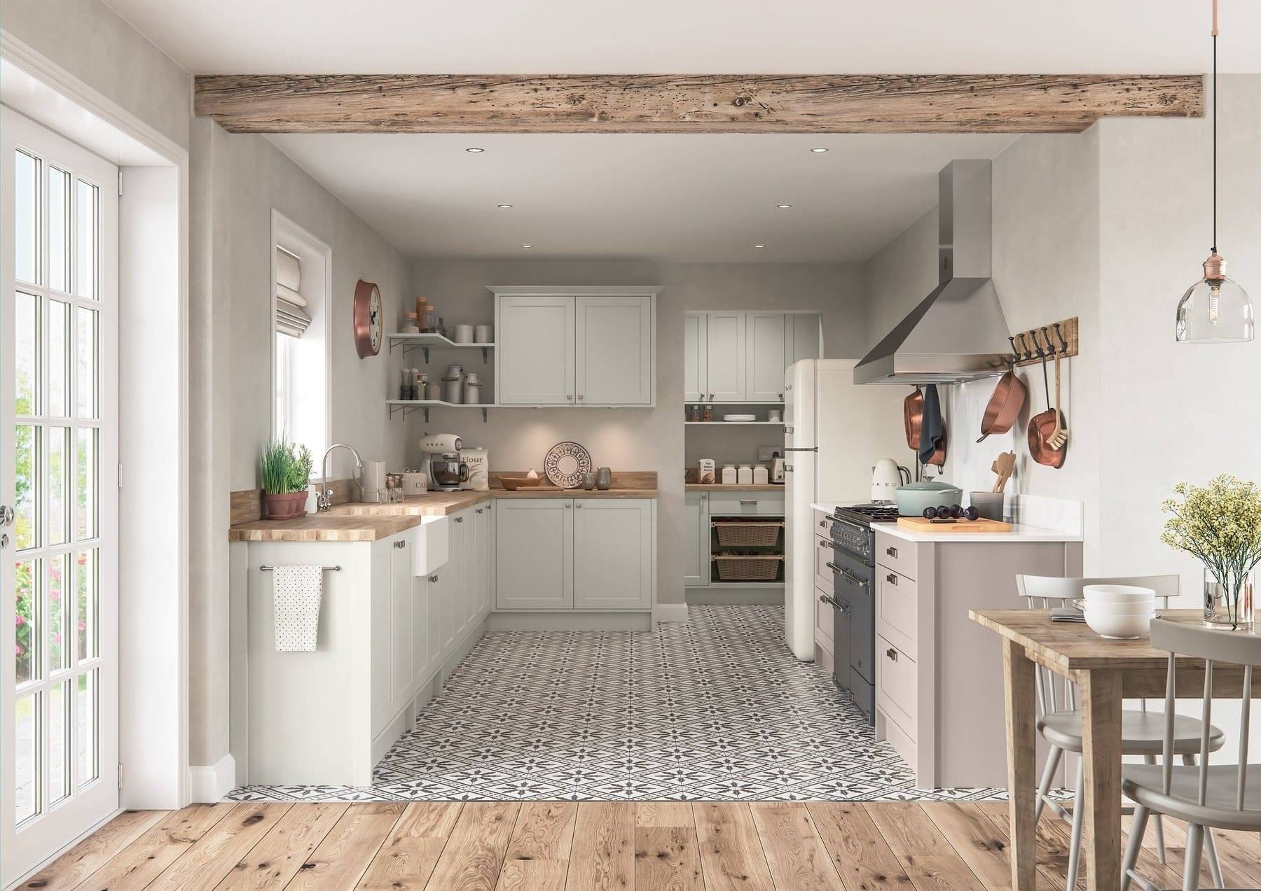 Dawson Porcelain And Cashmere U Shaped Kitchen 1 | Atelier Kuchen, Wimbledon
