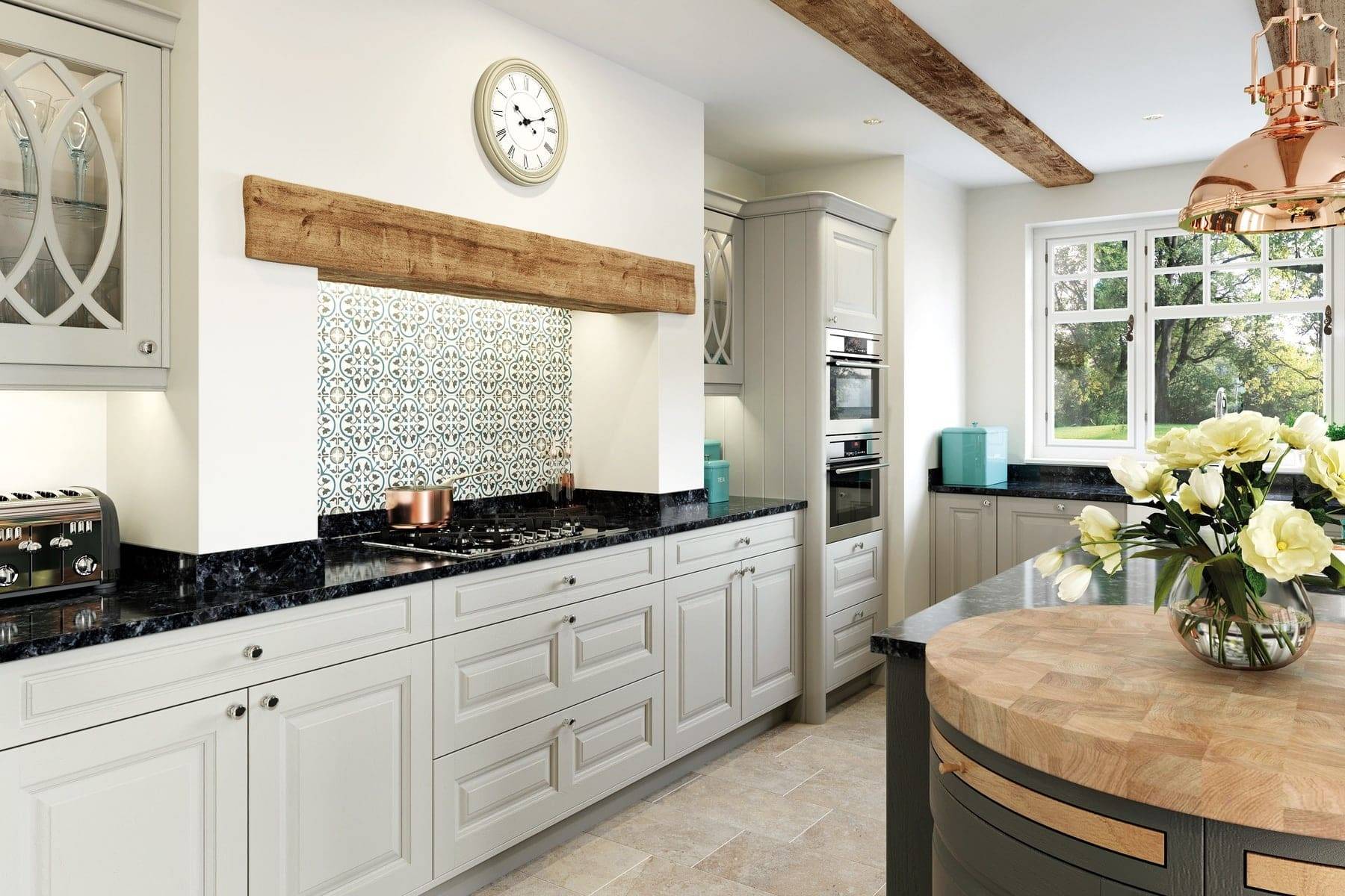 Jefferson Stone And Gun Metal Grey Shaker Kitchen | Atelier Kuchen, Wimbledon