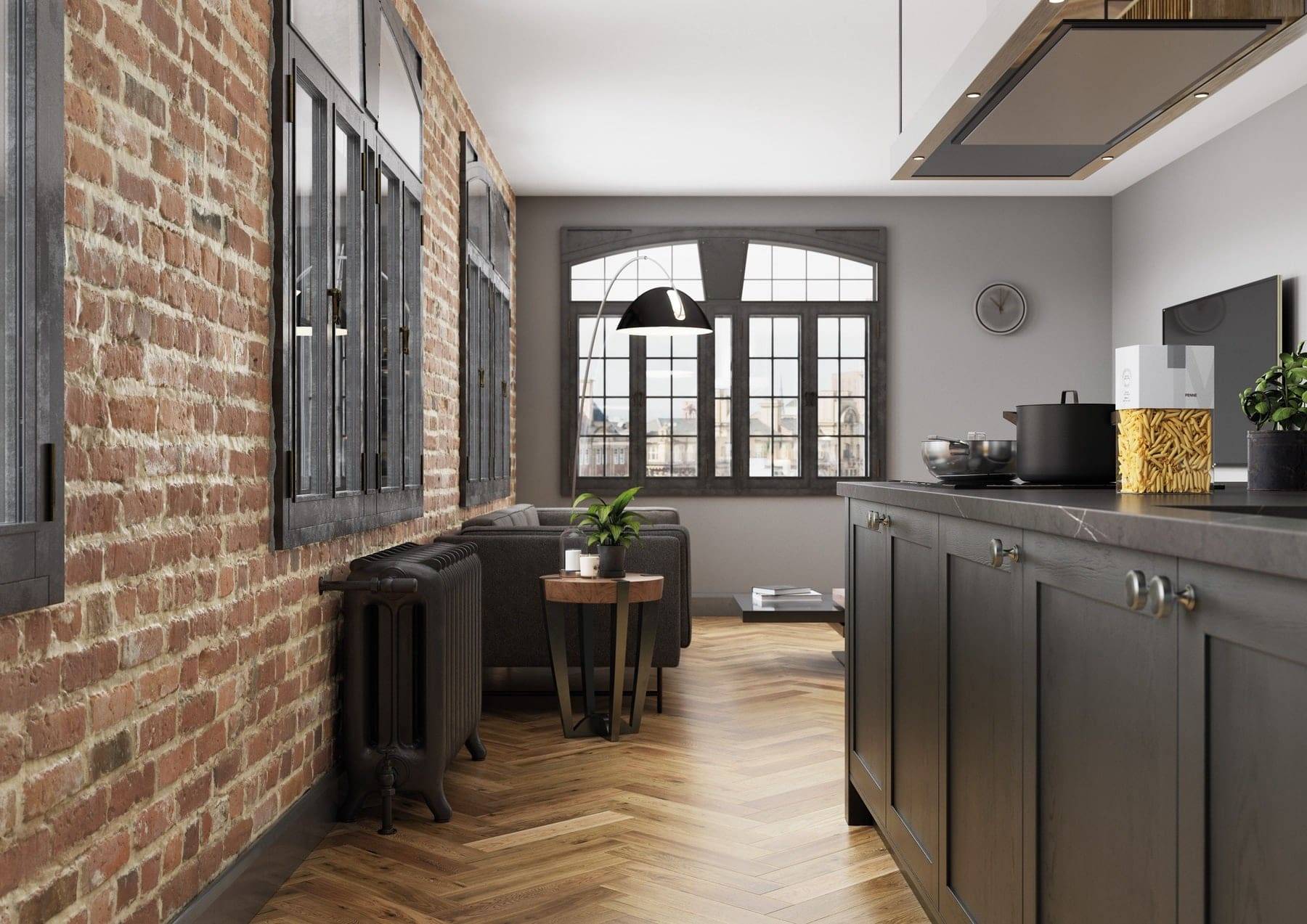 Aldana Graphite Open Plan Kitchen | Atelier Kuchen, Wimbledon