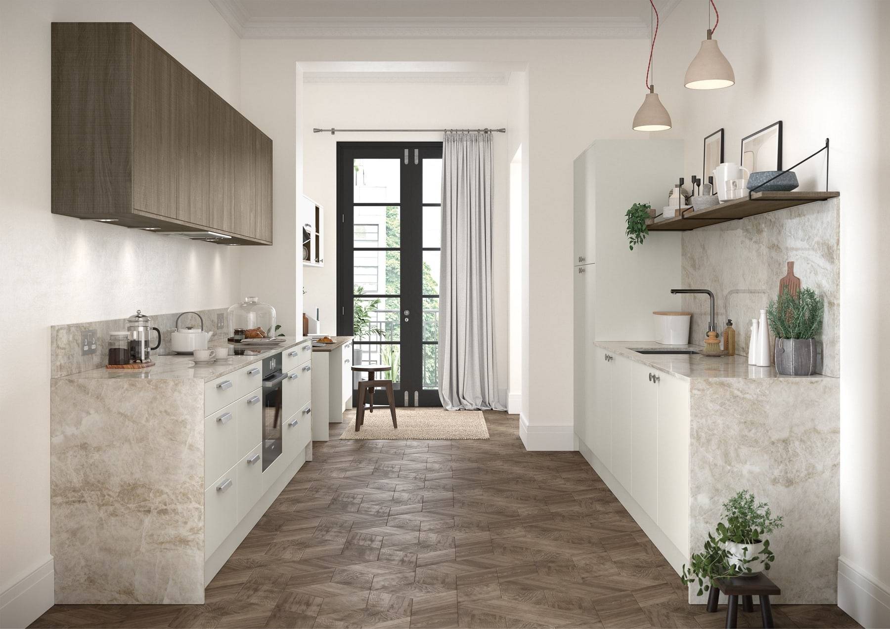 Zola Soft Matte Porcelain And Rezana Weathered Silver Gallery Kitchen | Atelier Kuchen, Wimbledon