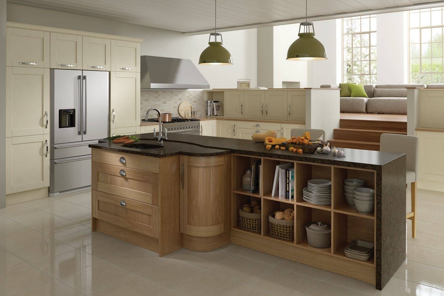 Madison Light Oak Shaker Kitchen With Island | Atelier Kuchen, Wimbledon
