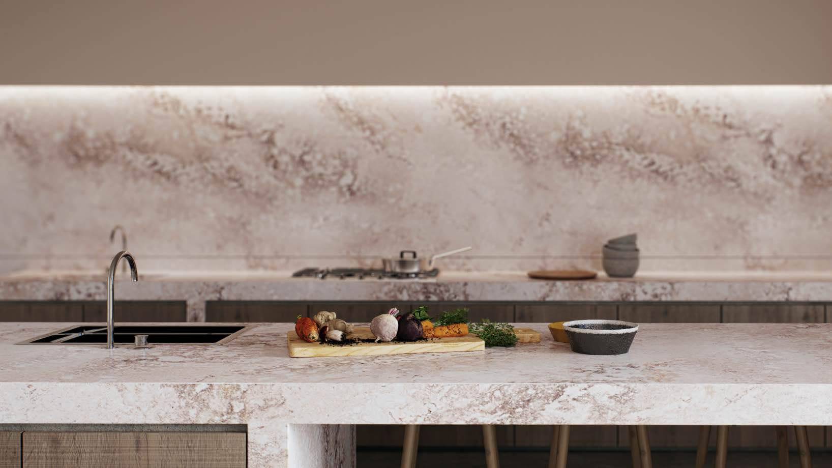 Caesarstone Excava Kitchen Worktop | Atelier Kuchen, Wimbledon