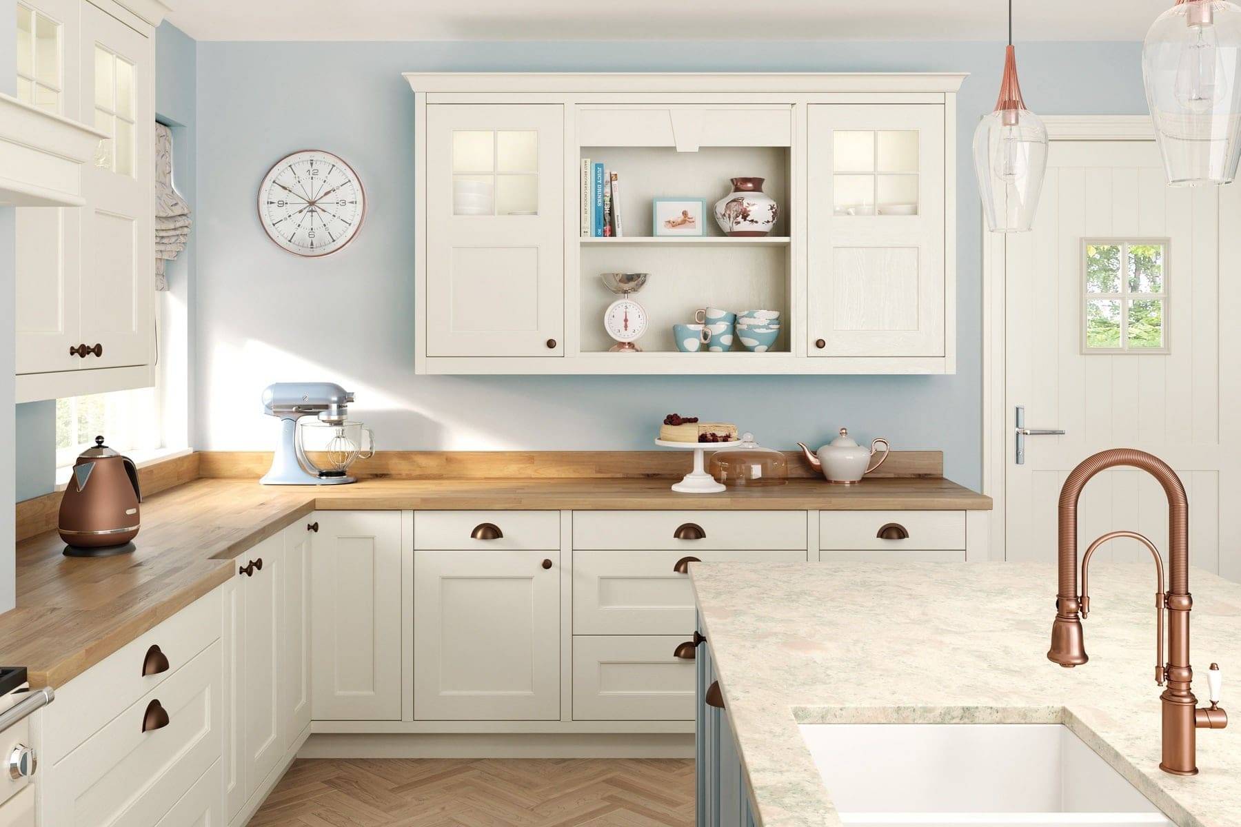 Wakefield Porcelain And Pantry Blue Shaker Kitchen | Atelier Kuchen, Wimbledon